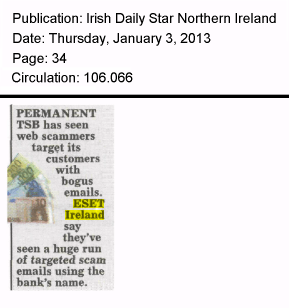 Irish Daily Star NI 03.01.2013