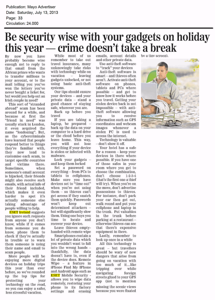 Mayo Advertiser 13.07.2013