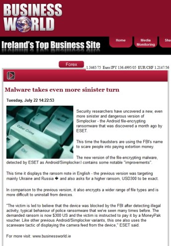 Business World 22.07.2014