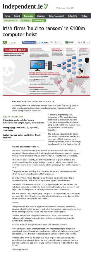 Independent.ie 04.06.2014