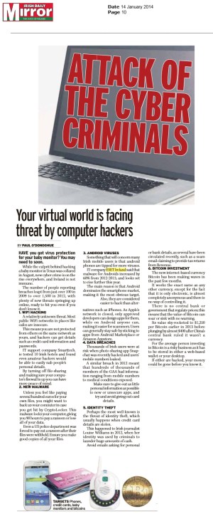 Irish Daily Mirror 14.01.2014