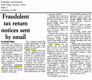 Irish Examiner printed 03.01.2014