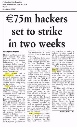 Irish Examiner 04.06.2014