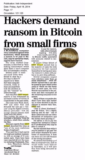 Irish Independent 18.04.2014