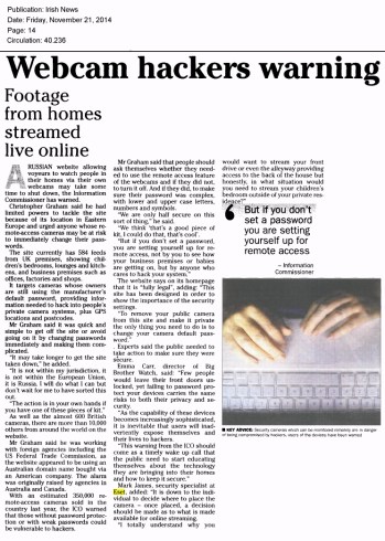 Irish News 21.11.2014