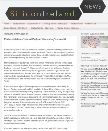 Silicon Ireland 20.11.2014