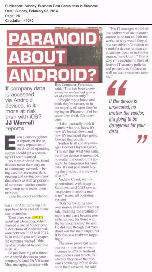 Sunday Business Post, 02.02.2014