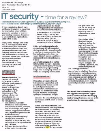 Be The Change 01.01.2014