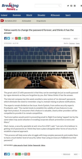 Breaking News 17.03.2015