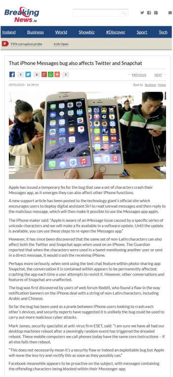 Breaking News 29.05.2015