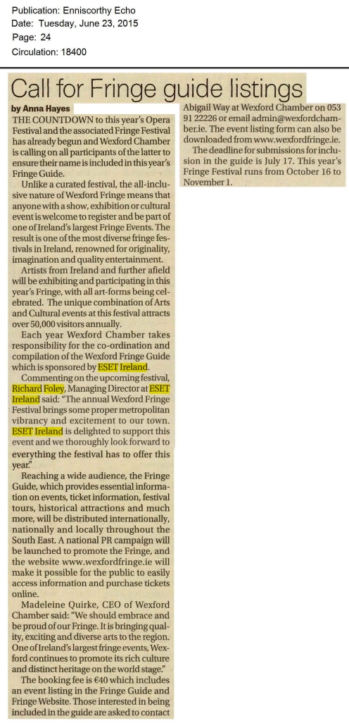 Enniscorthy Echo 23.06.2015