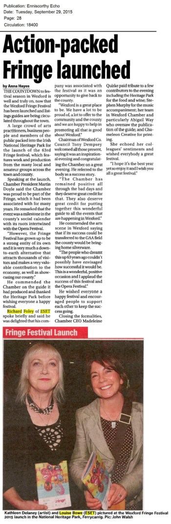 Enniscorthy Echo, Gorey Echo, New Ross Echo, Wexford Echo 29.09.2015