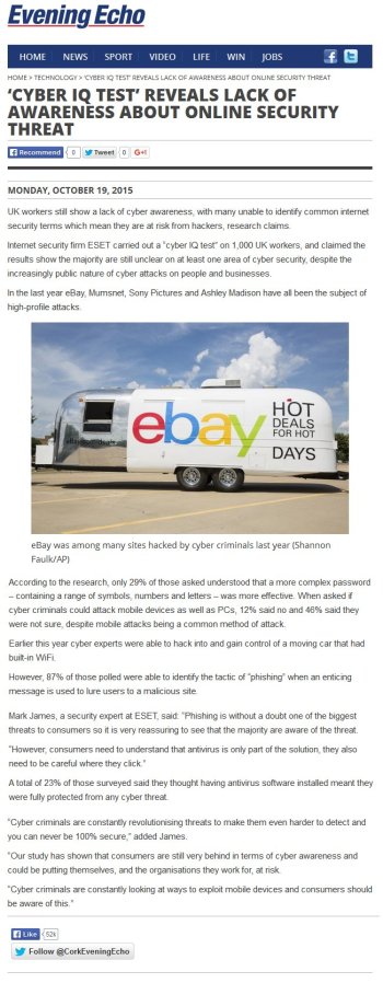 Evening Echo 19.10.2015