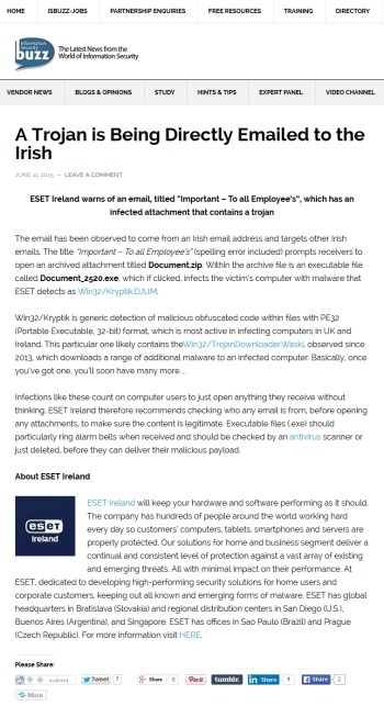 Infosecurity Buzz 11.06.2015