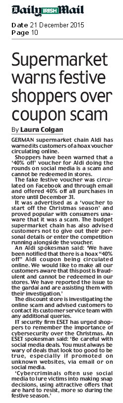 Irisah Daily Mail 21.12.2015