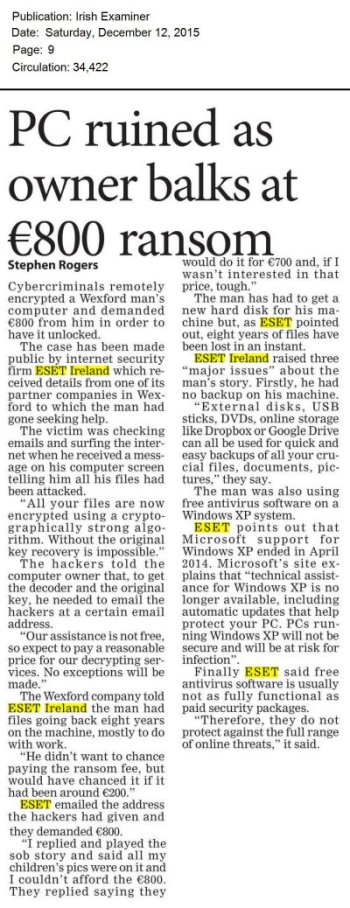 Irish Examiner 12.12.2015