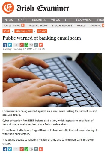 Irish Examiner 17.02.2015