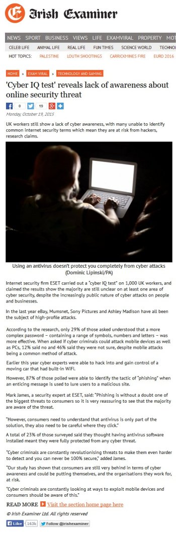 Irish Examiner 19.10.2015