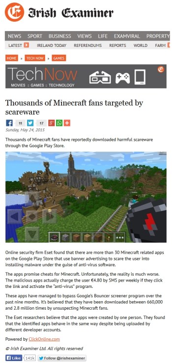 Irish Examiner 24.05.2015