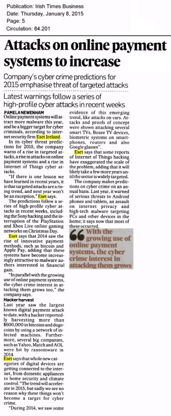 Irish Times Business 08.01.2014