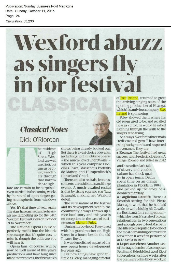 Sunday Business Post 11.10.2015