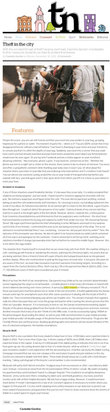 Trinity News 30.11.2015