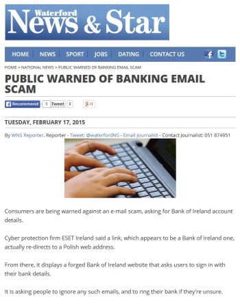 Waterford News & Star 17.02.2015