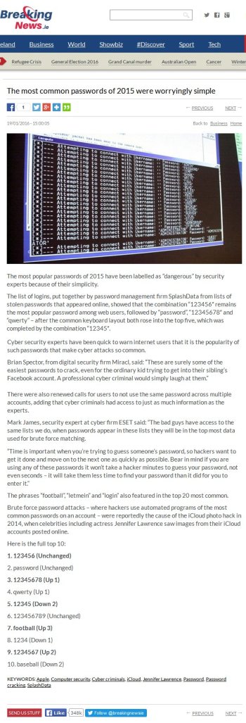 Breaking News.ie 19.01.2016