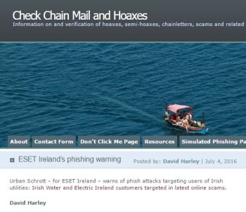 Check Chain Mail and Hoaxes 04.07.2016
