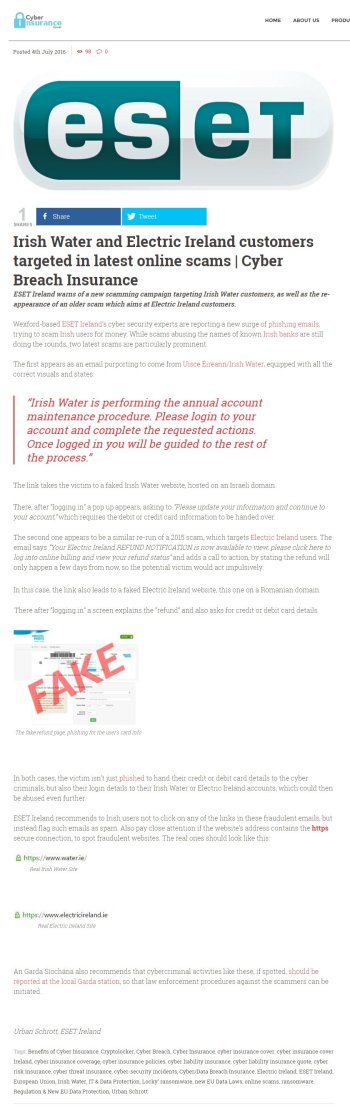 Cyber Insurance Cover 04.07.2016