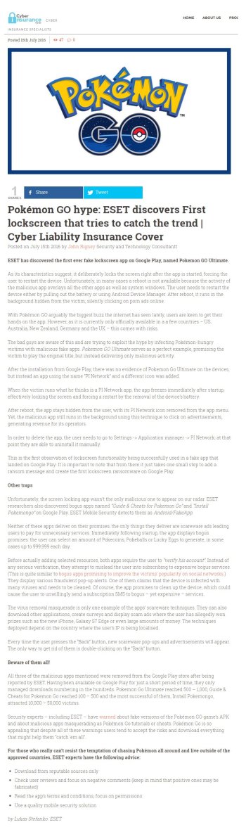 Cyber Insurance Cover 15.07.2016