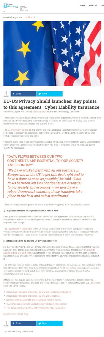 Cyber Insurance Cover 16.08.2016