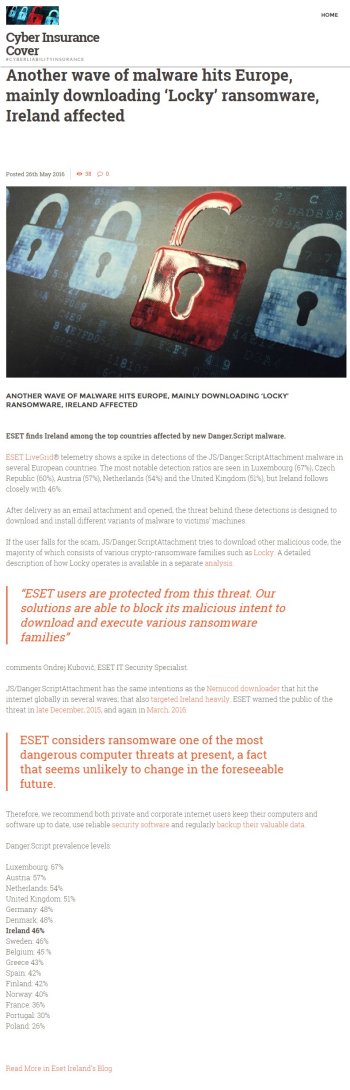 Cyber Insurance Cover 26.05.2016