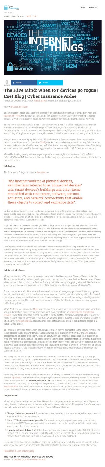 Cyber Insurance Cover 27.10.2016