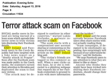 Evening Echo 13.08.2016