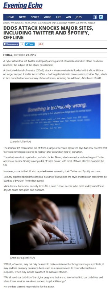 Evening Echo 21.10.2016