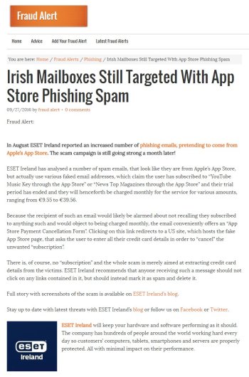 Fraud Alert 27.09.2016