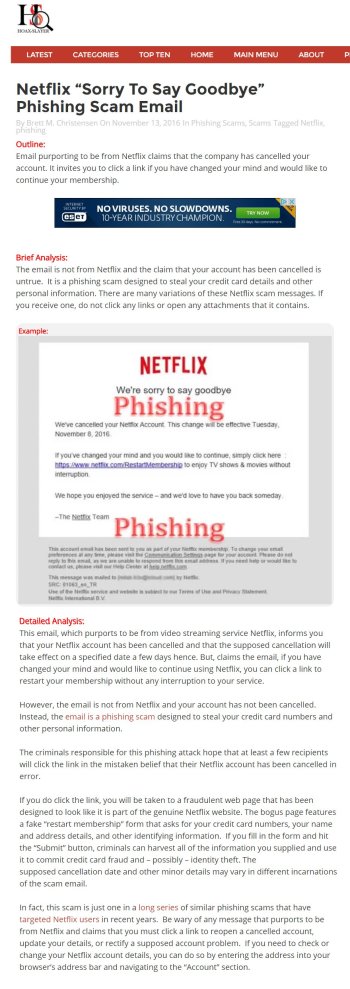 Hoax Slayer 13.11.2016