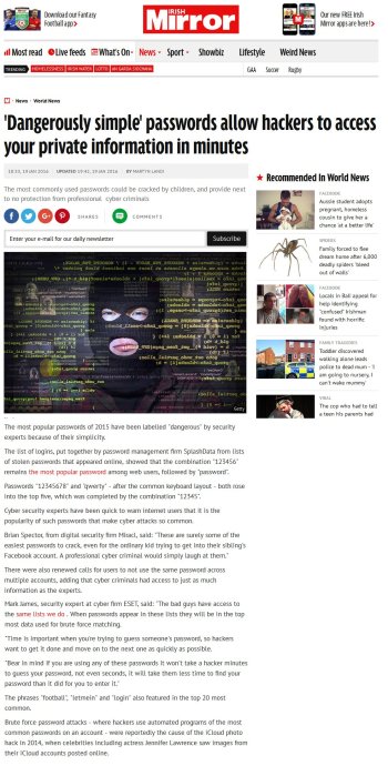 Irish Mirror 20.01.2016