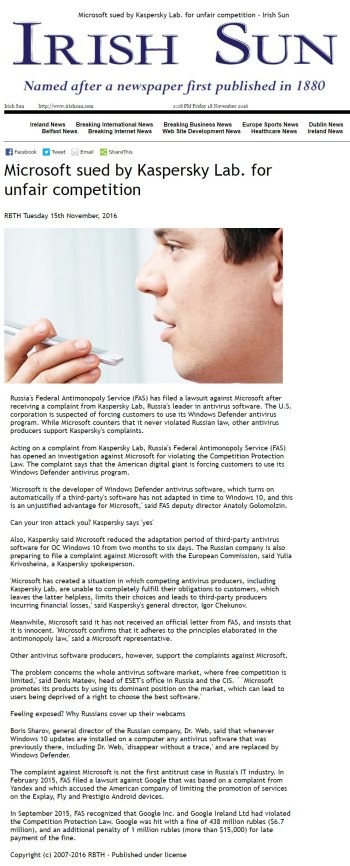 Irish Sun 15.11.2016