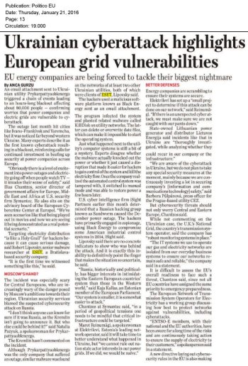 Politico EU 21.01.2016