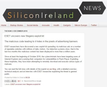Silicon Ireland News 06.12.2016
