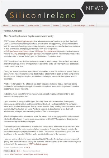 SiliconIreland News 07.06.2016