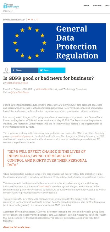 Cyber Insurance Cover 10.02.2017