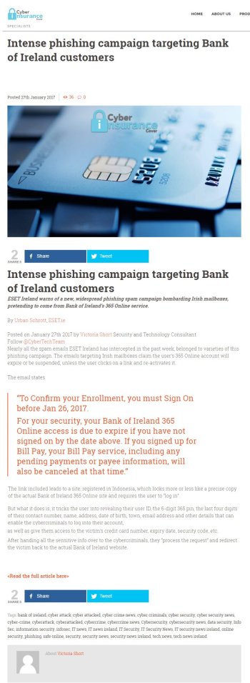 Cyber Insurance Cover 27.01.2017